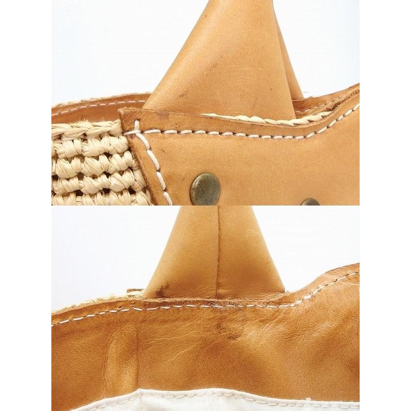 Helen Kaminski（ヘレンカミンスキー） ラフィア×レザー かごバッグ