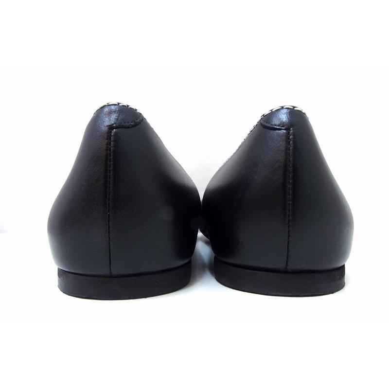 レディース JW ANDERSON スタッズ付き 黒 バレエ シューズ