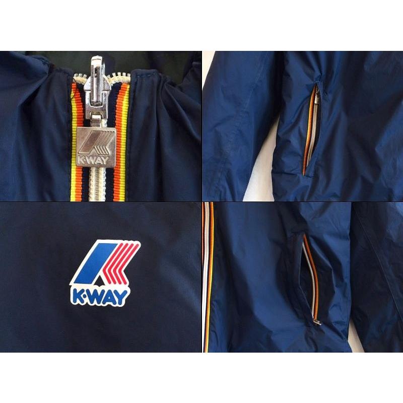K-WAY ケーウェイ リバーシブル 無地/カモ フード 中綿ジャンパー 