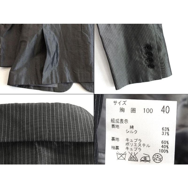 theory セオリー メンズスーツ ストライプ 光沢 コットン×シルク theory セオリー メンズスーツ ストライプ 光沢 コットン×シルク