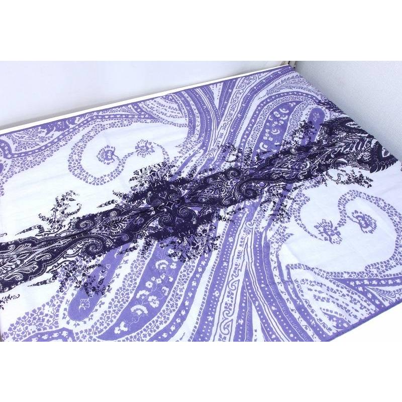 ETRO エトロ 麻・リネン100％ ペイズリー柄 ストール ショール 