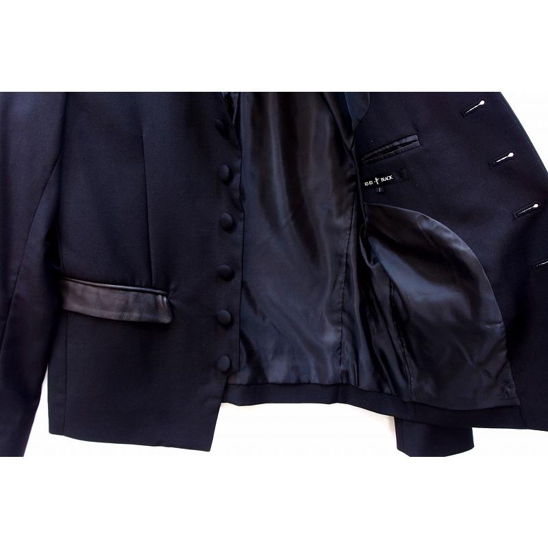 NO ID. ノーアイディ ラムレザー切替 ナポレオンジャケット メンズ ・1