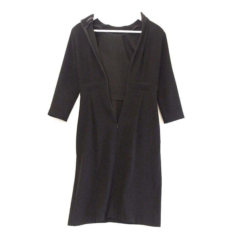 YOKO CHAN ヨーコチャン 七分袖 無地 切り替えデザイン ワンピース  