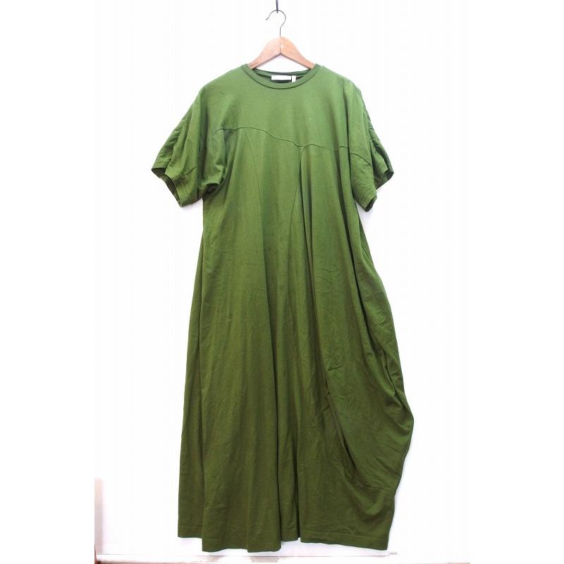 nagonstans ナゴンスタンス】 アシンメトリー 半袖 マキシ丈 ロング 