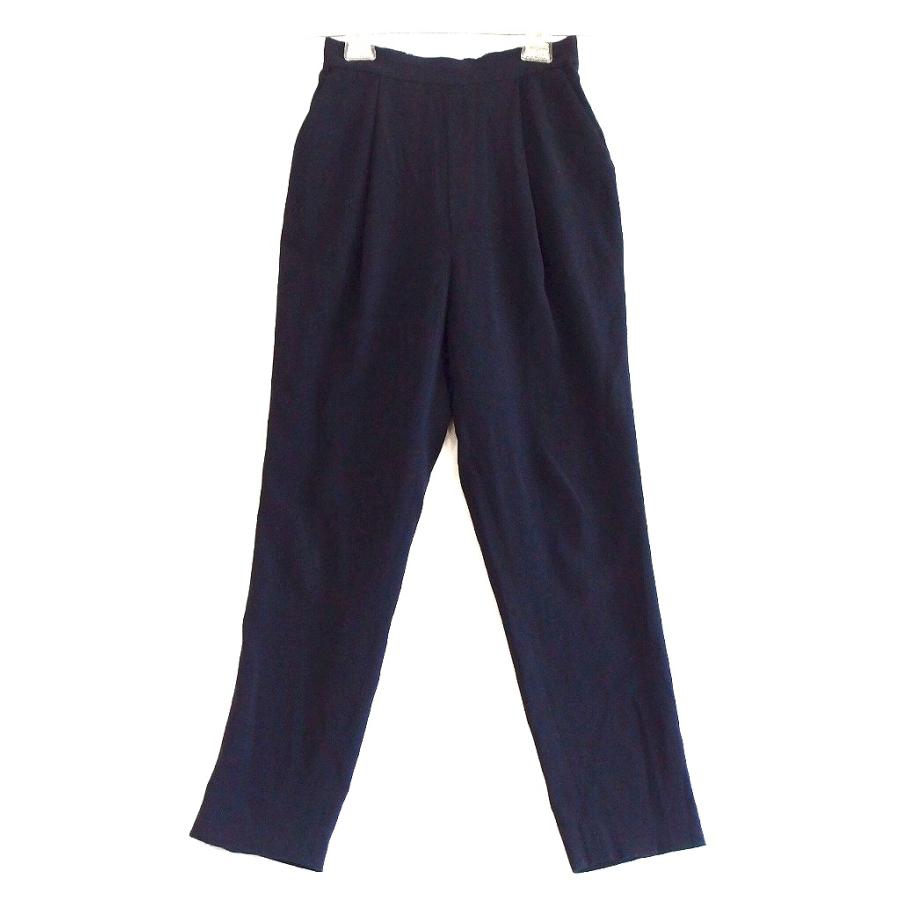 ENFOLD /タックテーパードパンツ/size36/黒/スラックス