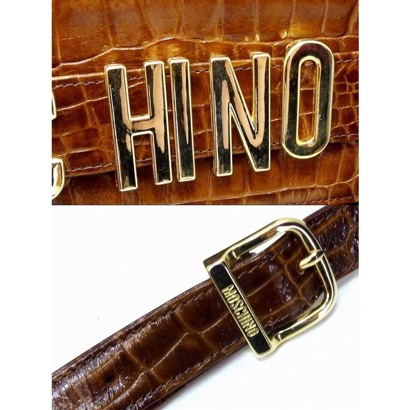 MOSCHINO モスキーノ ブランドロゴ レザー 2way ショルダーバッグ