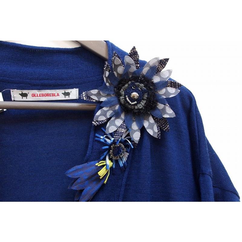 OLLEBOREBLA アルベロベロ ニットカーディガン ボレロ ブローチ付き