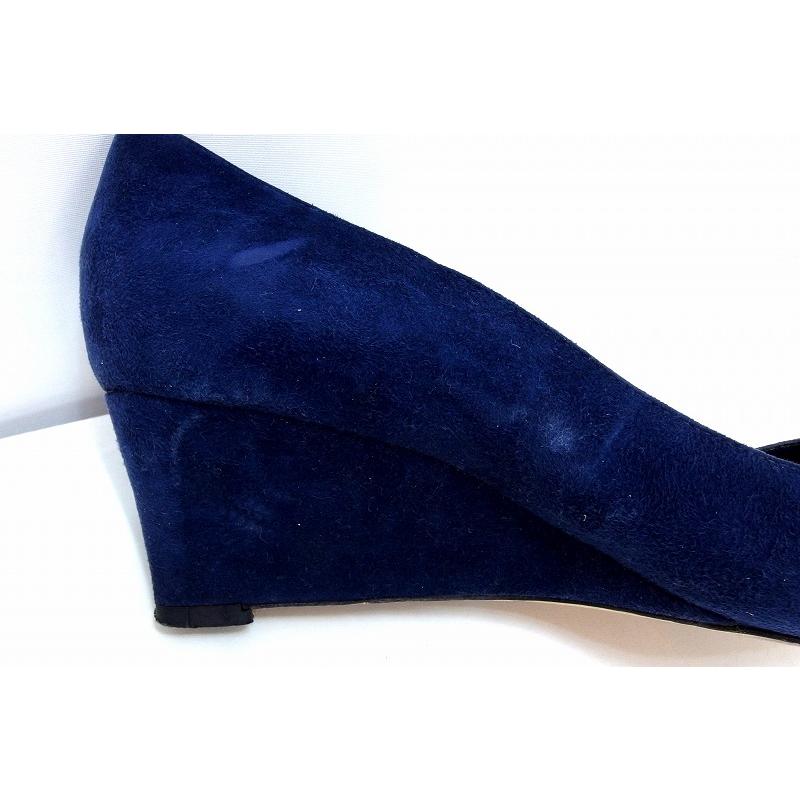 新品 Sergio Rossi オープントゥスエードパンプス 37 1/2