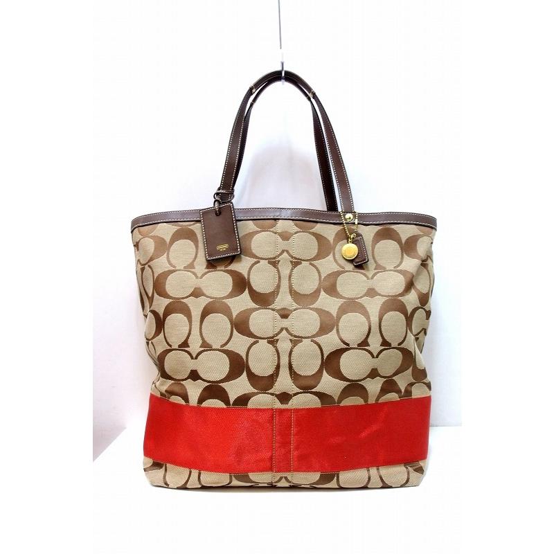 COACH（コーチ） シグネチャー キャンバス ラージ トートバッグ