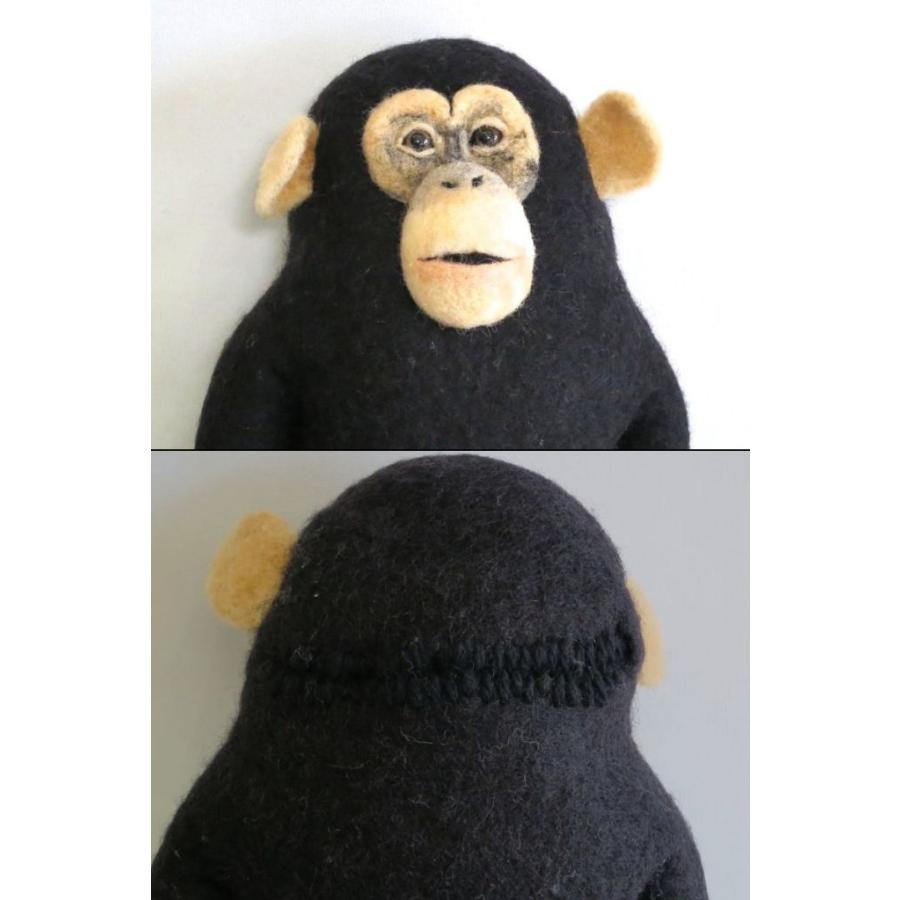やっぱり猿やわ nekineki作 チンパンジー 羊毛フェルト 人形 : Vision