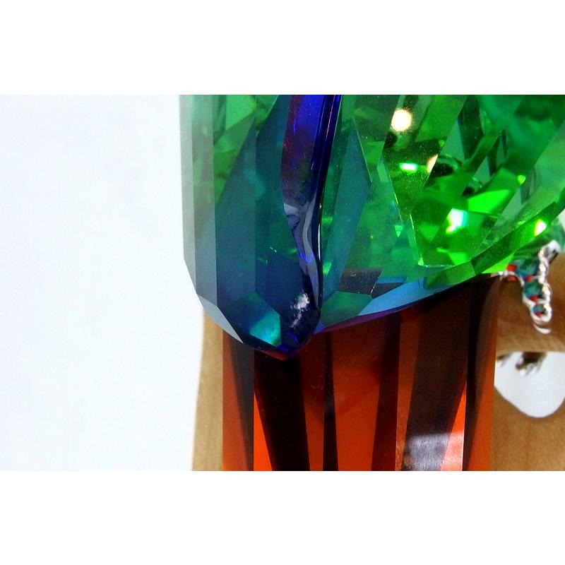 SWAROVSKI スワロフスキー コンゴウインコ 鳥 オウム クリスタル