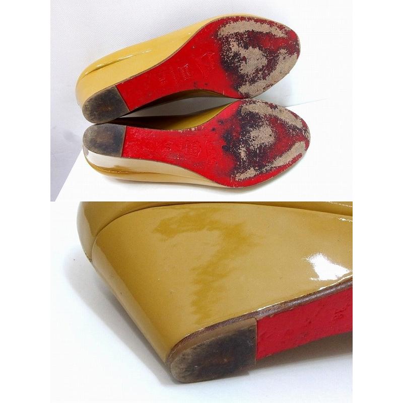 クリスチャンルブタン　ルブタン ヒール　パンプス オープントゥ　ベージュ　38 Christian Louboutin（クリスチャンルブタン） ウェッジソール