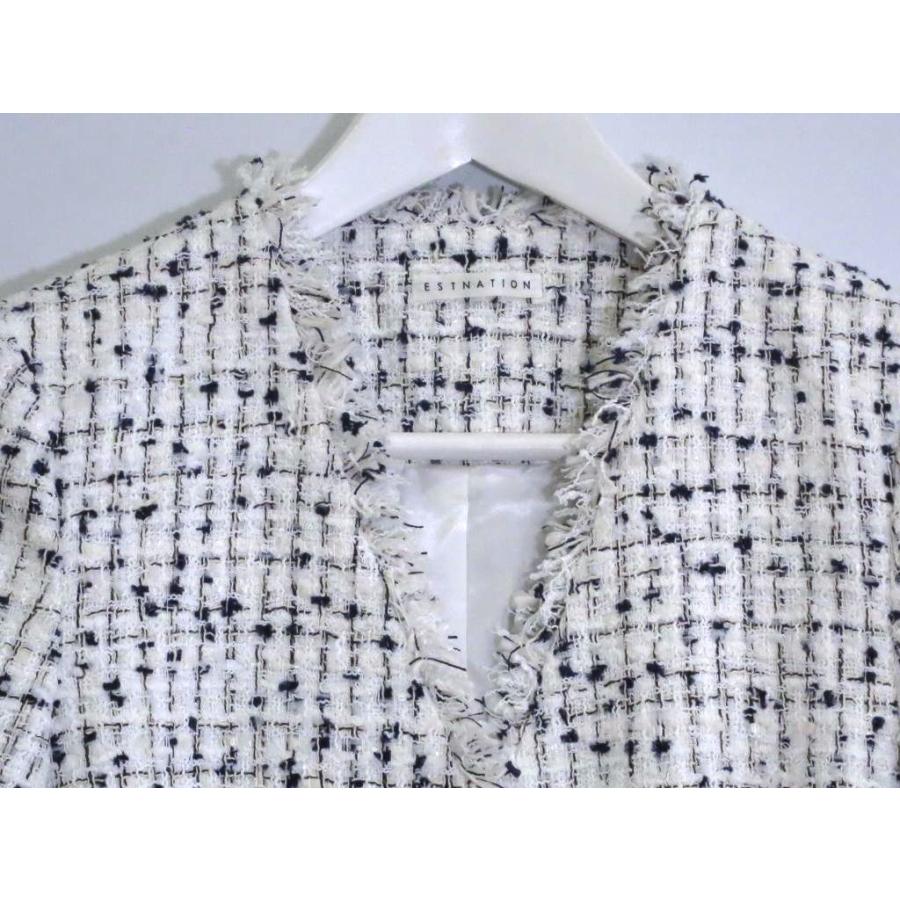 ESTNATION（エストネーション） クラレンソンツイード ノーカラー