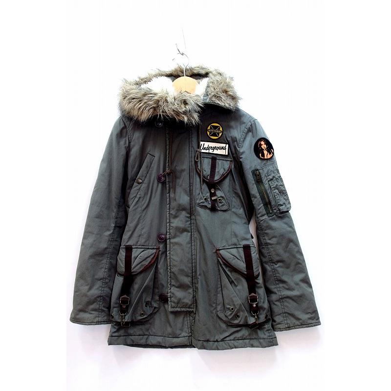 美品 ヒステリックグラマー N3B フライトジャケット ワッペン刺繍 アウター ヒステリックグラマー N-3B フライトジャケット プリマロフト ワッペン