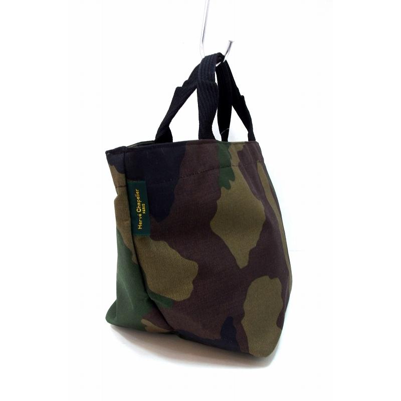 Hervé Chapelier 迷彩柄 トートバッグS エルベシャプリエ Herve Chapelier 1027Wカモフラージュ