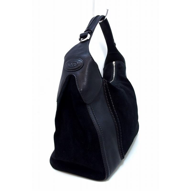 TOD'S トッズ スエード×レザー 肩掛け ワンショルダーバッグ