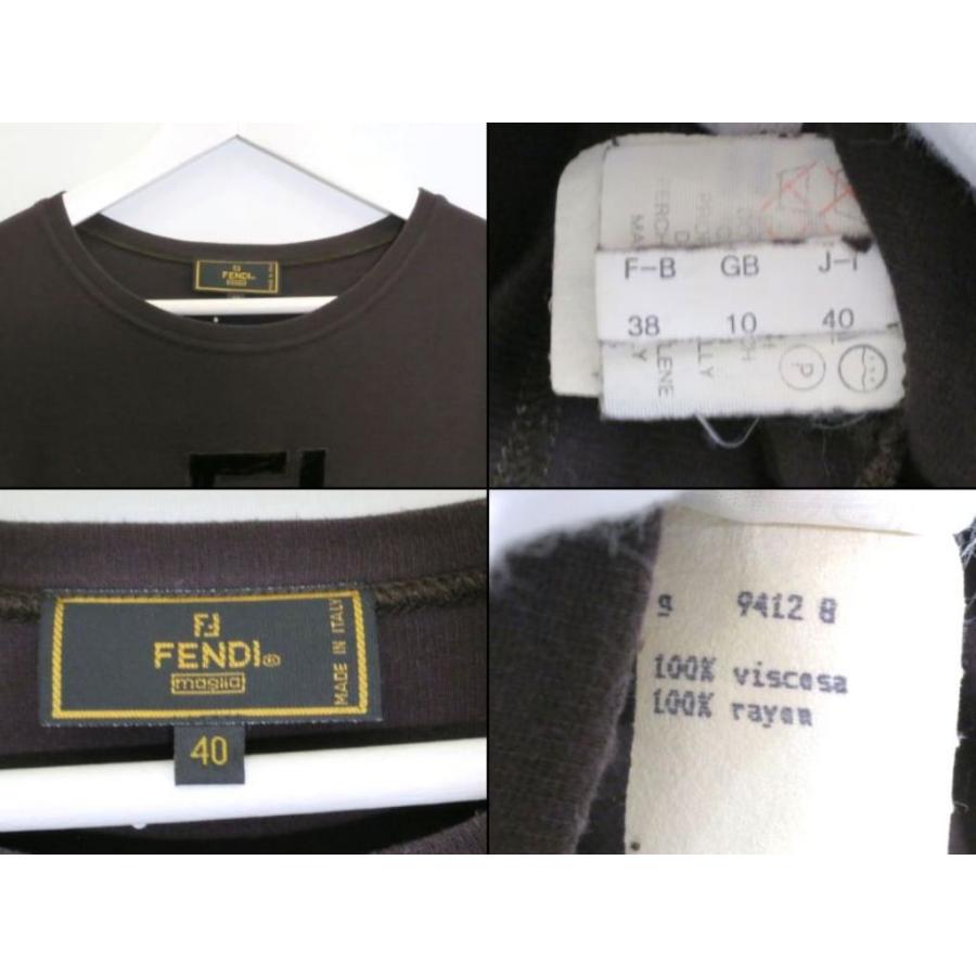 FENDI（フェンディ） 長袖カットソー ズッカベロア素材ロゴ レーヨン