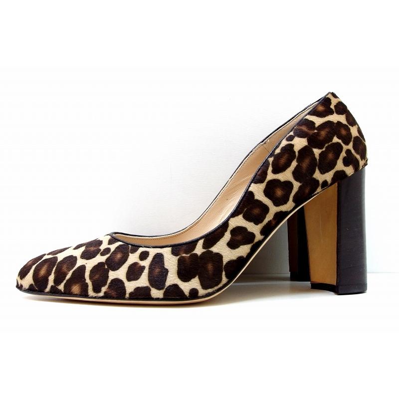 MANOLO BLAHNIK マノロブラニク パンプス 37 アニマル ヒョウ柄 【公式