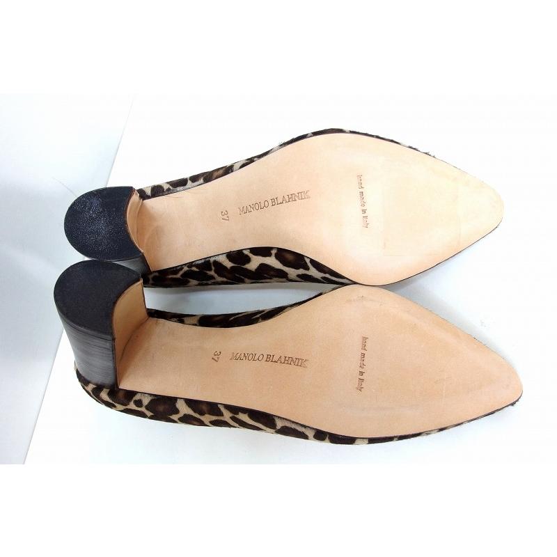 Manolo Blahnik マノロブラニク レオパード ハラコ ヒール MANOLO BLAHNIK（マノロブラニク） ハラコ レオパード ヒョウ柄 ヒール