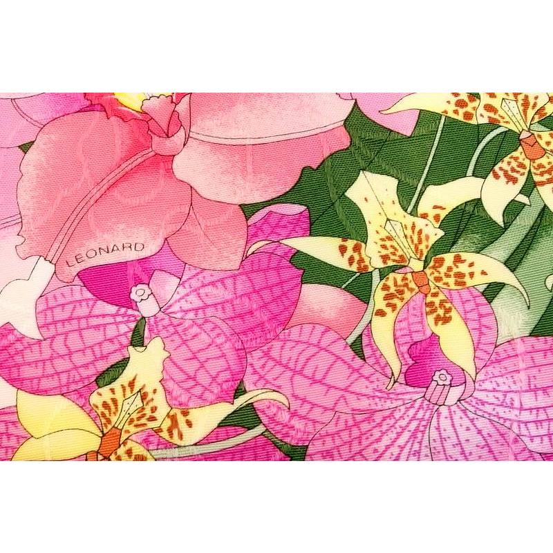 LEONARD（レオナール） ひざ丈スカート 花柄 コットン ・64-91