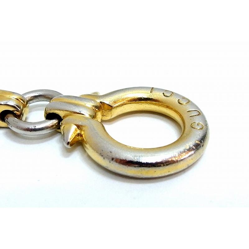 GUCCI（グッチ） キーチャーム キーホルダー シルバー×ゴールド