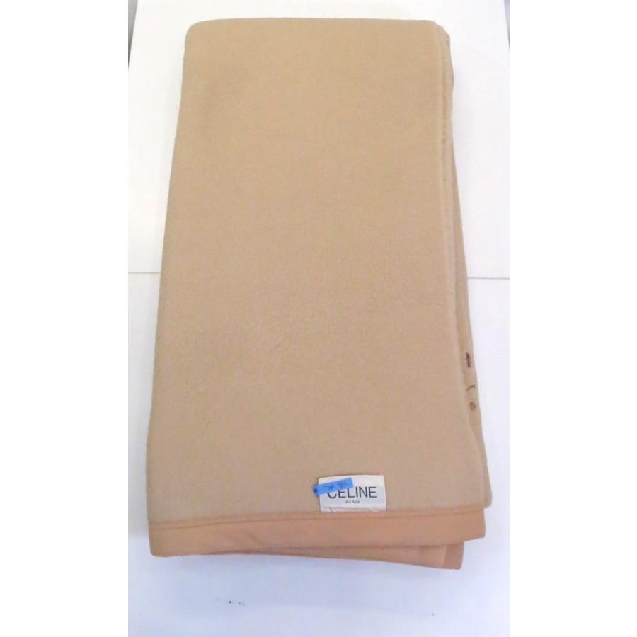CELINE ウール毛布 140cm×200cm ベージュ CELINE（セリーヌ） 西川産業 ウール100％ 140*200cm クリーニング済み