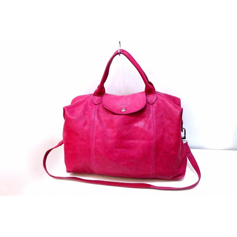 ​美品ロンシャン ル プリアージュ キュイール S オールレザー 2WAY LONGCHAMP（ロンシャン） プリアージュ キュイール オールレザー 2WAY
