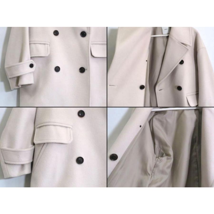 ebure エブール ビーバー メルトンウール Pコート ダブル ・38