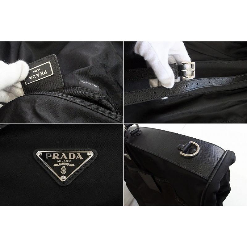PRADA プラダ ナイロン ガーメントバッグ サフィアーノ ブラック 