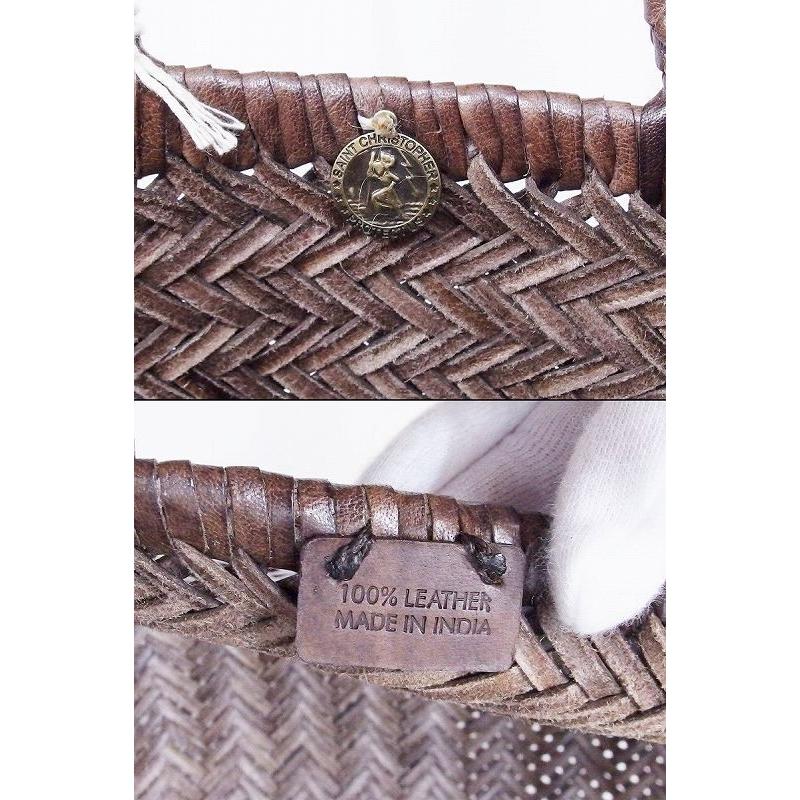 SAINT CHRISTOPHER バッグ DRAGON レザーメッシュ トートバッグ ダーク 