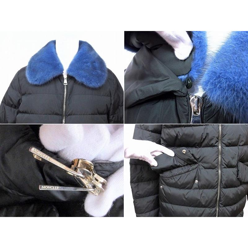 MONCLER（モンクレール） INDIS 襟ミンクファー ダウンコート 0 ダーク 