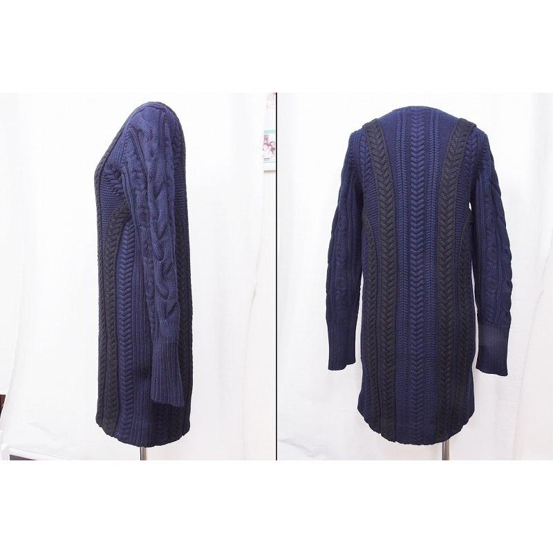 BURBERRY バーバリー カシミヤ混 ニット ワンピース ケーブル編み  