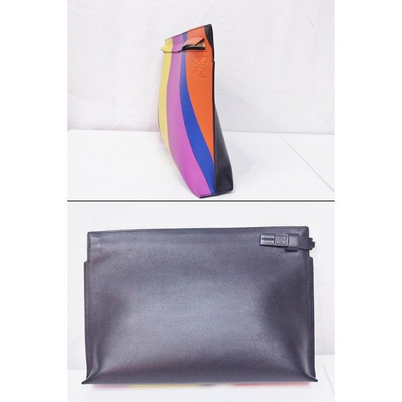 LOEWE（ロエベ） レザー クラッチバッグ Tポーチスタンプ 117.99.k05