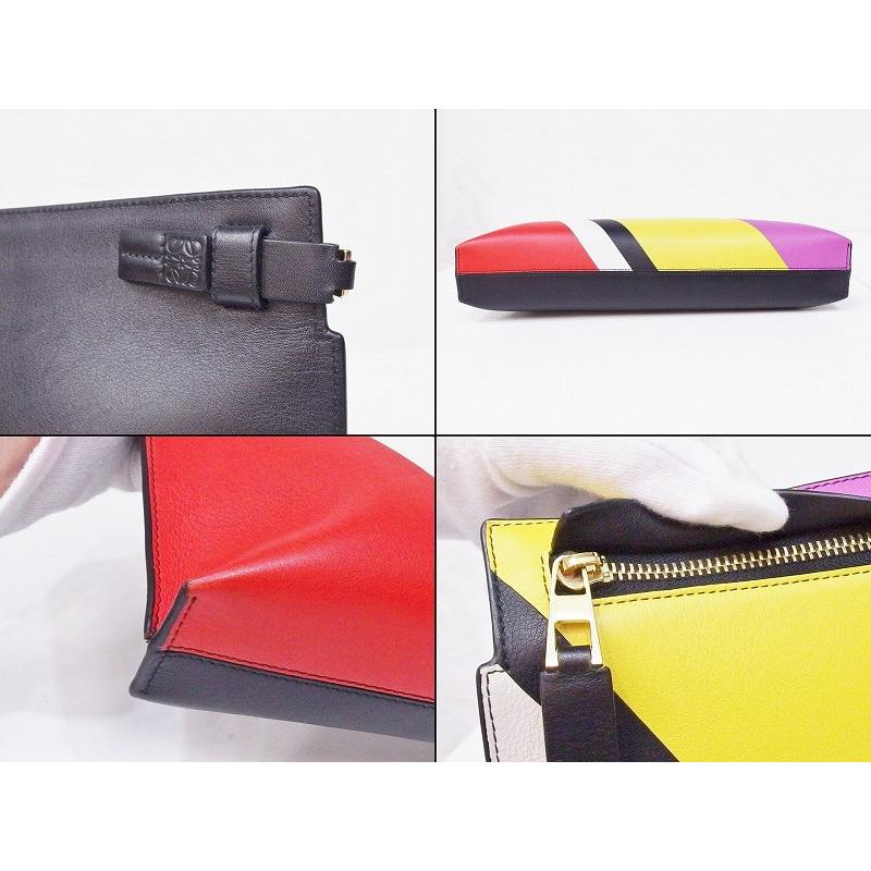 LOEWE（ロエベ） レザー クラッチバッグ Tポーチスタンプ 117.99.k05
