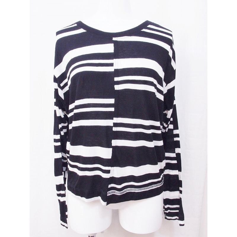 DIESEL ディーゼル アシンメトリー ボーダー 長袖カットソー 薄手 XXS 