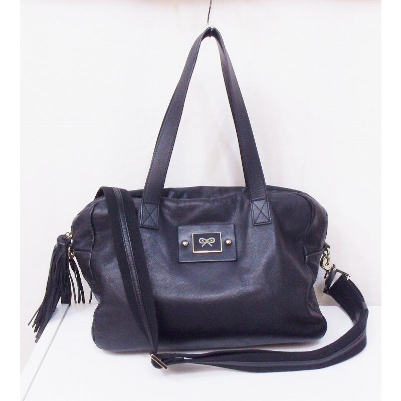 Anya Hindmarch アニヤハインドマーチ レザー 2WAY ショルダーバッグ 