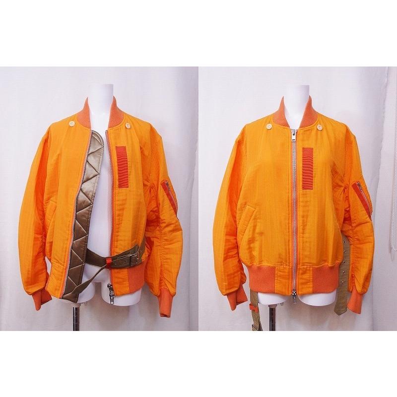 sacai luck サカイラック 薄手 ブルゾン ベルトデザイン MA-1 3 