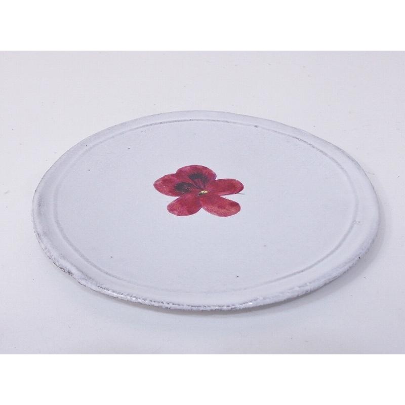 Astier de Villatte John Derian パンジー フラワー 16cmプレート  