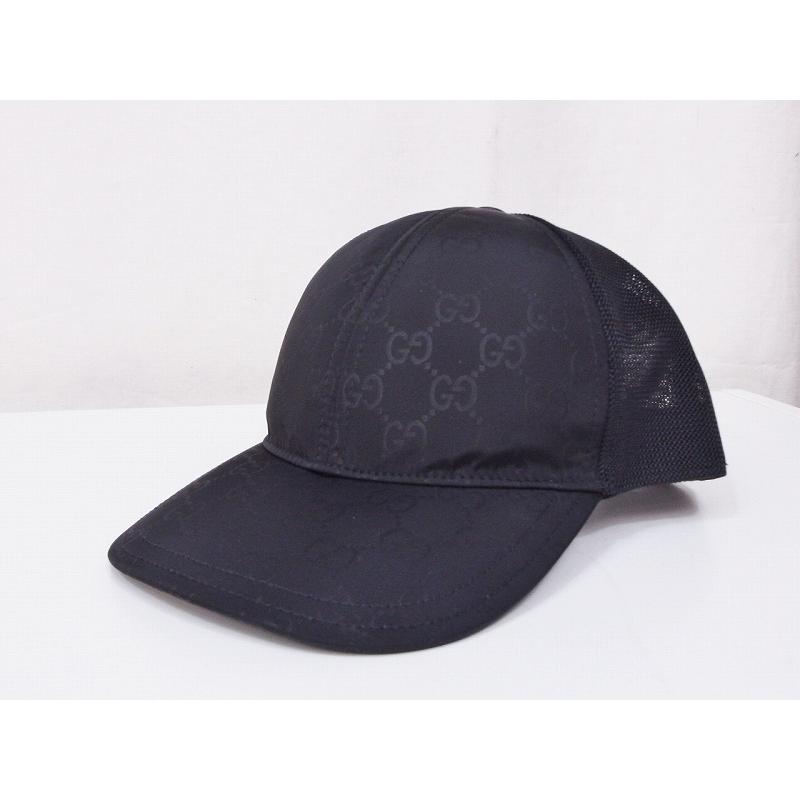 GUCCI グッチ ナイロン×メッシュ ベースボールキャップ *男女兼用 XL 