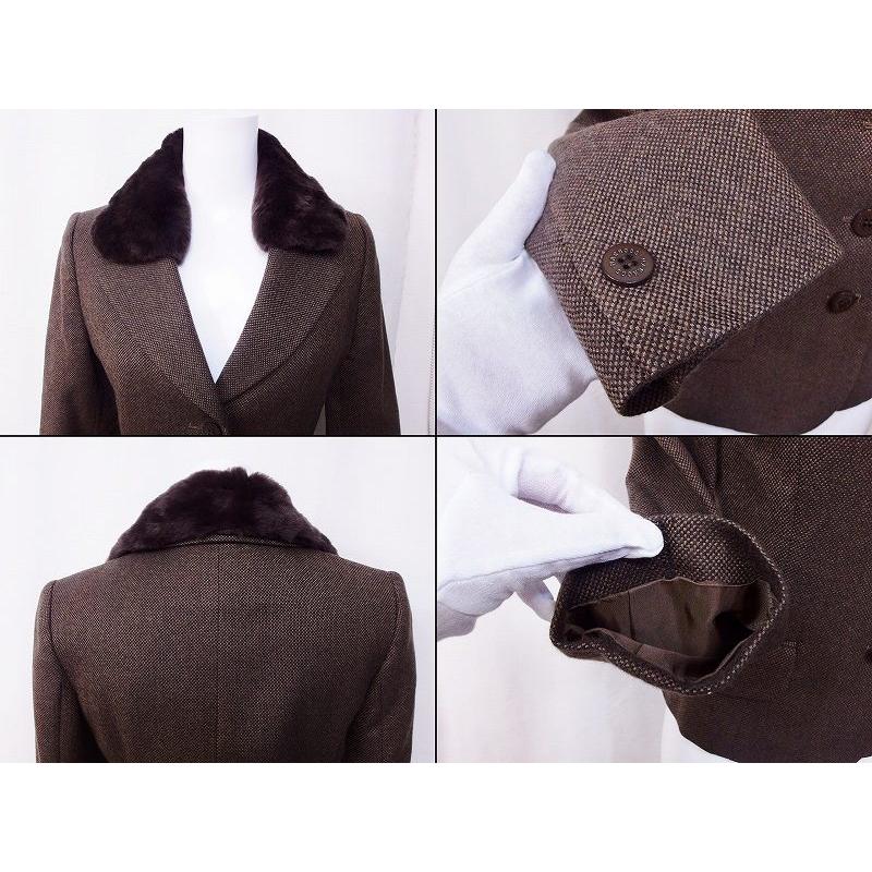 Harrods（ハロッズ） スカートスーツ セットアップ *脇シミ 1 ブラウン