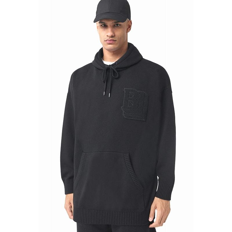 BURBERRY バーバリー 22-23AW 新作 レターモチーフ ウールフーディー B  