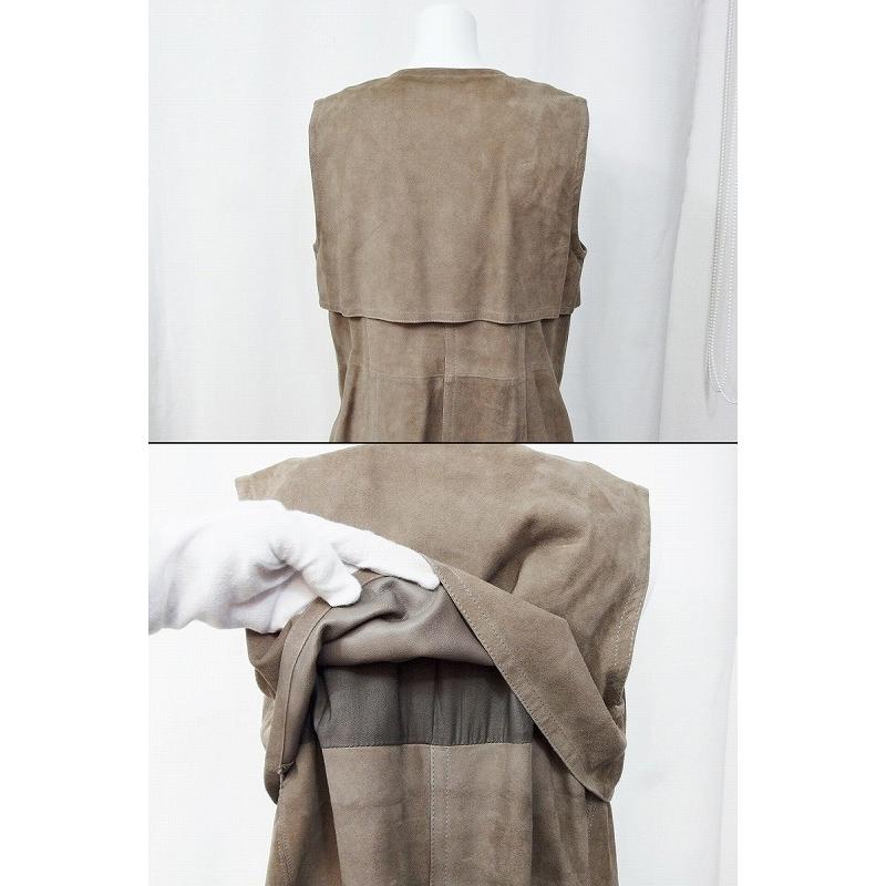 美品★グレースコンチネンタル スエード ロング ベスト ジレ やぎ革 GRACE CONTINENTAL グレースコンチネンタル スエード ロング