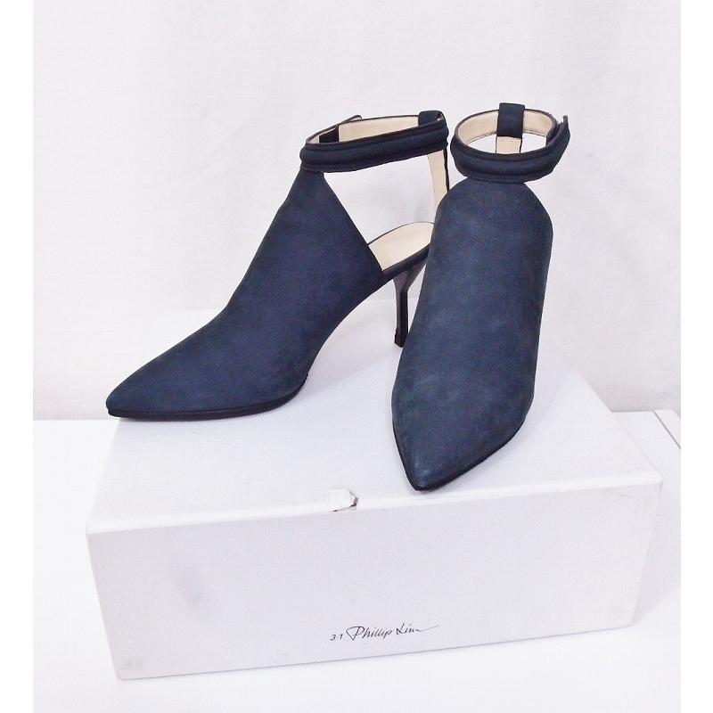 3.1phillipLimフィリップリムアシンメトリースエードワンピース#2紺 