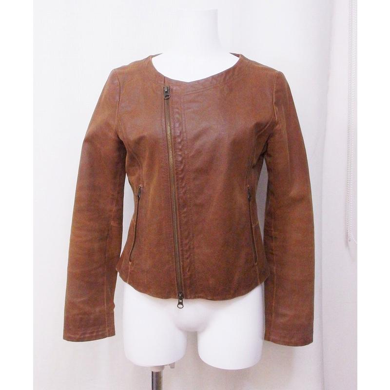 Green Label Relaxing グリーンレーベル 豚革 レザー ライダース 