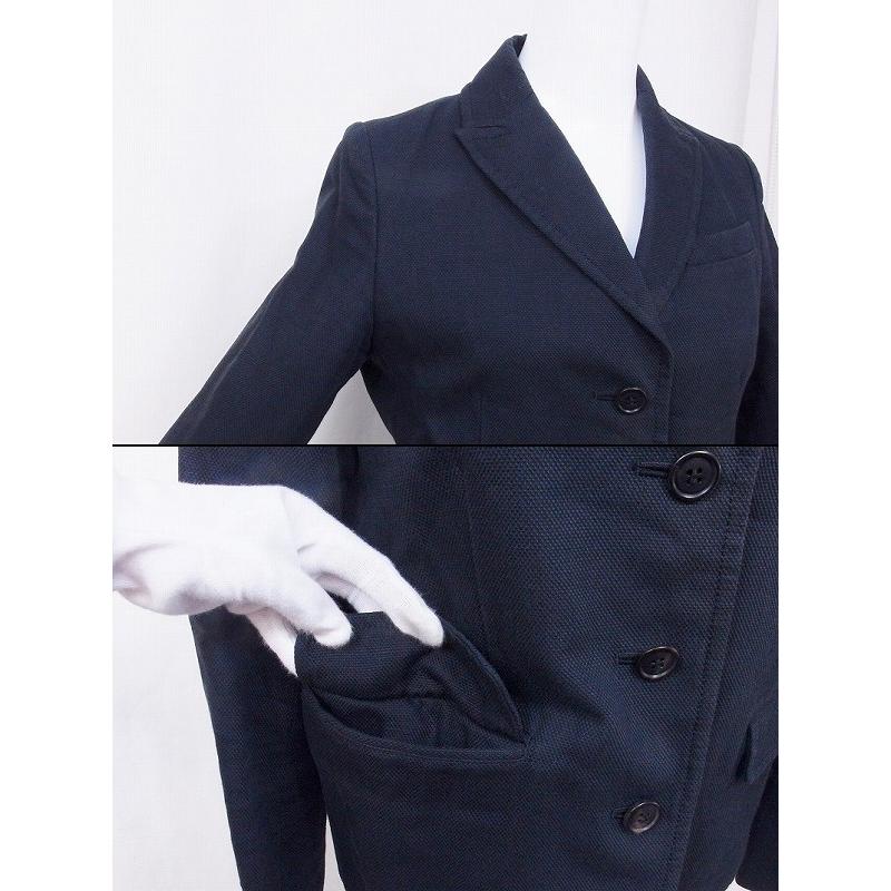 MACPHEE ネイビー テーラードジャケット 36 MACPHEE（マカフィー） コットン×リネン ジャケット 40 ブラック系