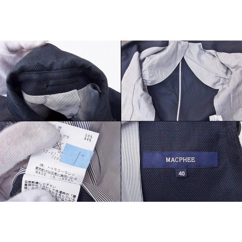 MACPHEE（マカフィー） コットン×リネン ジャケット 40 ブラック系 