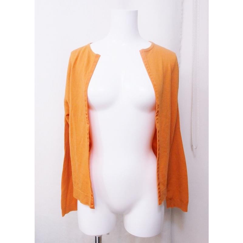 ジョンスメドレー　ウール　オレンジ　カーディガン　Sサイズ JOHN SMEDLEY ジョン スメドレー ウール カーディガン S