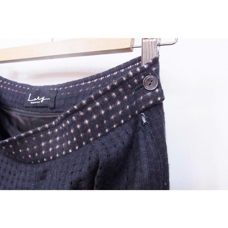 LORY LARY MADE IN ITALY ウール フレアスカート ITA：46 グレー 