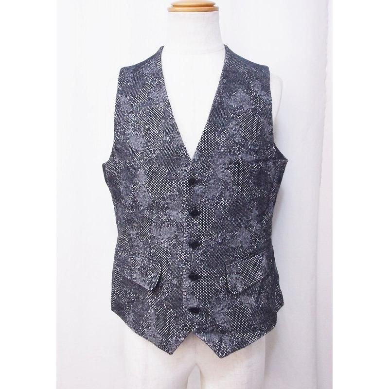 JOSEPH HOMME ジョセフオム 総柄 ベスト ウール×コットン メンズ 50  