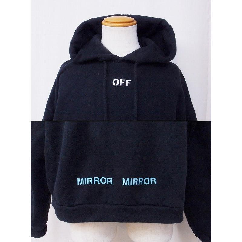 OFF-WHITE オフホワイト MIRROR MIRROR プルオーバーパーカー メンズ S 
